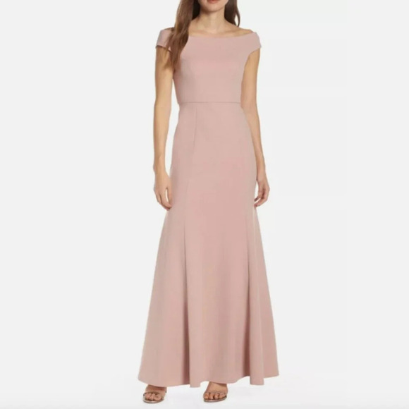 Jenny Yoo Dresses & Skirts - Jenny Yoo Dark Blush Larson Coquette Off The Shoulder Formal Maxi Dress Size 2
